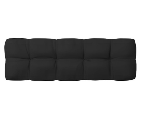 Jastuk za sofu od paleta crni 120 x 40 x 10 cm
