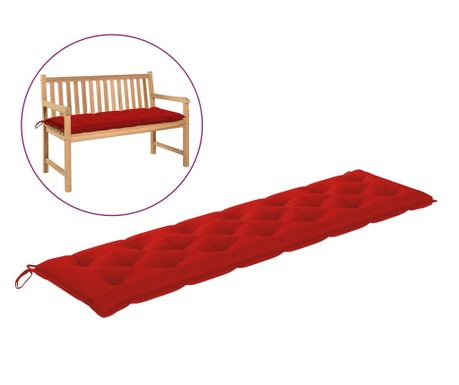 Blazina za vrtno klop rdeča 200x50x7 cm oxford tkanina 