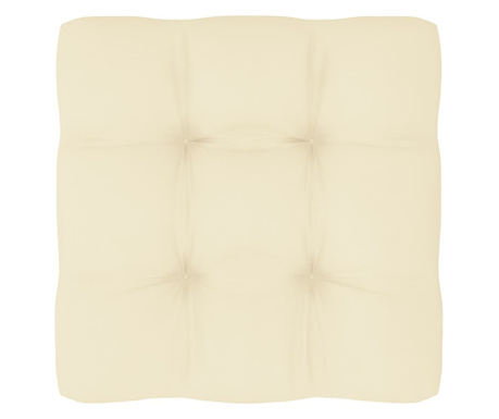 Pernă pentru canapea din paleți, crem, 60x60x12cm