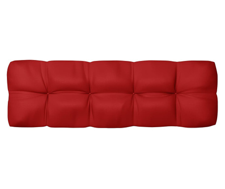 Възглавница за градински диван, червена, 120x40x12 см, плат