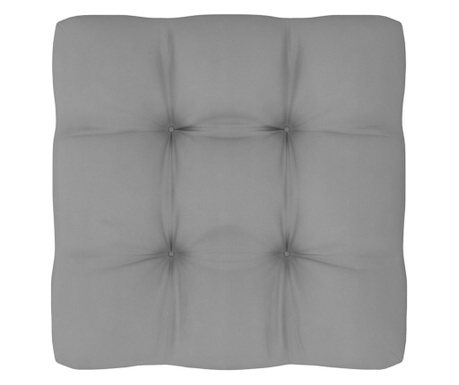 Палетна възглавница за диван, сива, 60x60x12 см