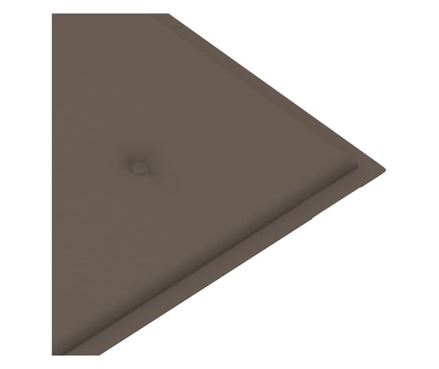 Сгъваема градинска пейка с възглавница, 118 см, бамбук