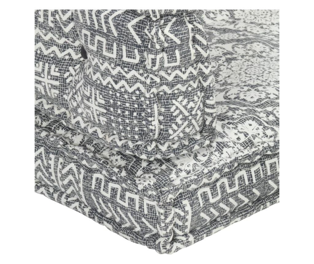 Калъфка за диван от палети, светлосив, текстил - 3