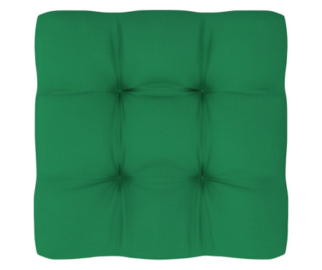Палетна възглавница за диван, зелена, 70x70x12 см