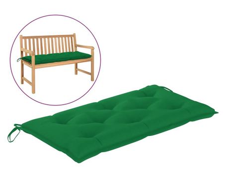 Jastuk za vrtnu klupu zeleni 100 x 50 x 7 cm od tkanine