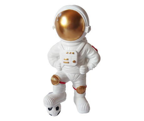 Statueta decorativa, Astronaut fotbalist, 26 cm, BJ1737D
