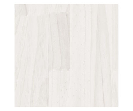 Posteljni okvir bel iz trdne borovine 140x190 cm
