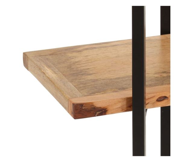 4 szintes tömör mangófa könyvespolc 160 x 35 x 160 cm