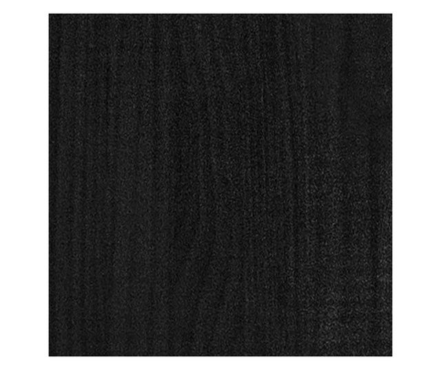 Ζαρντινιέρες 2 τεμ. Μαύρο 110 x 31 x 70 εκ. Μασίφ Ξύλο Πεύκου