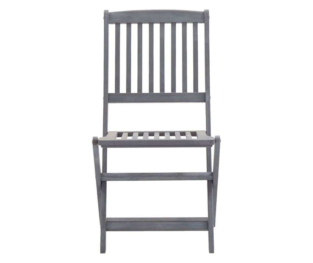 Външни сгъваеми столове с възглавници, 4 бр., Масивна акациева дървесина - 10