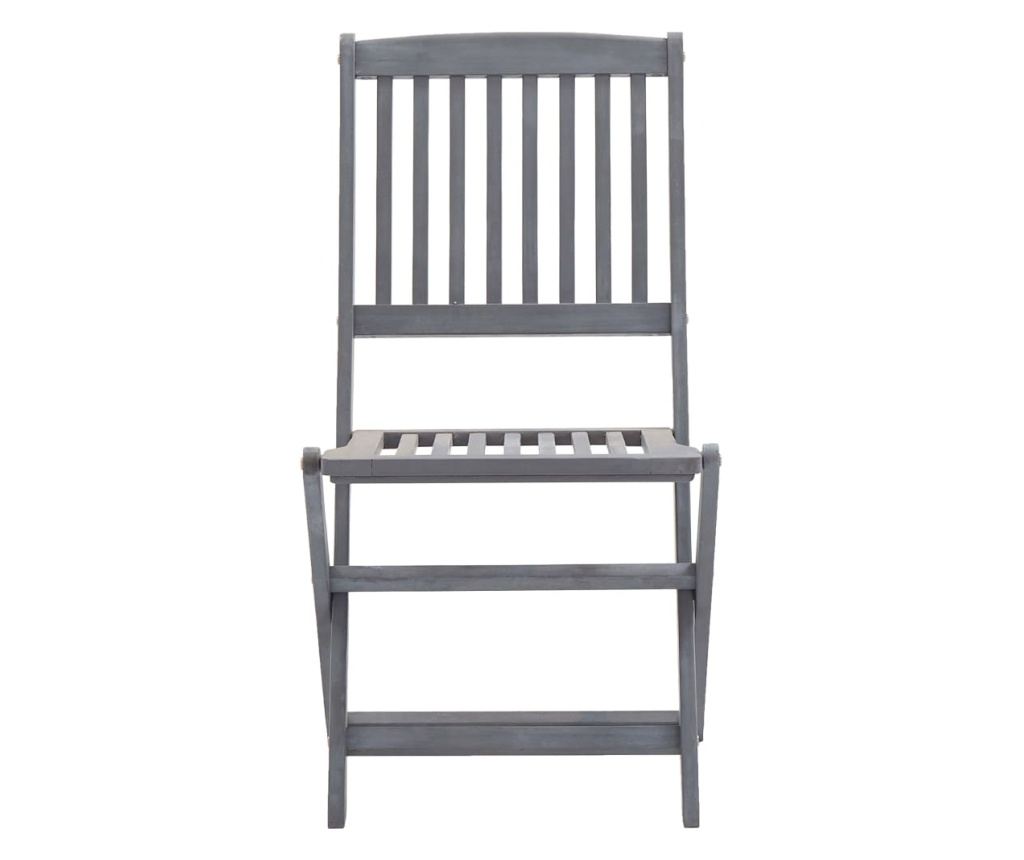 Външни сгъваеми столове с възглавници, 4 бр., Масивна акациева дървесина - 10