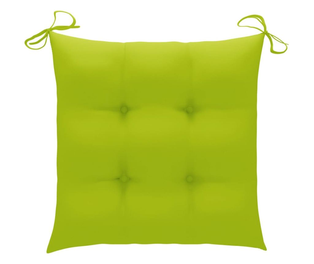 Градински столове с възглавници, 3 бр., Масивна акациева дървесина - 9