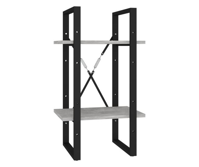 ötszintes betonszürke forgácslap könyvszekrény 40 x 30 x 175 cm