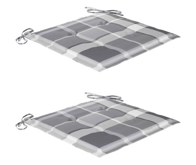 Външни сгъваеми столове с възглавници, 2 бр., Масивна акациева дървесина