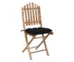 Градински сгъваеми столове, 2 бр., с възглавници, бамбук thumbnail 3