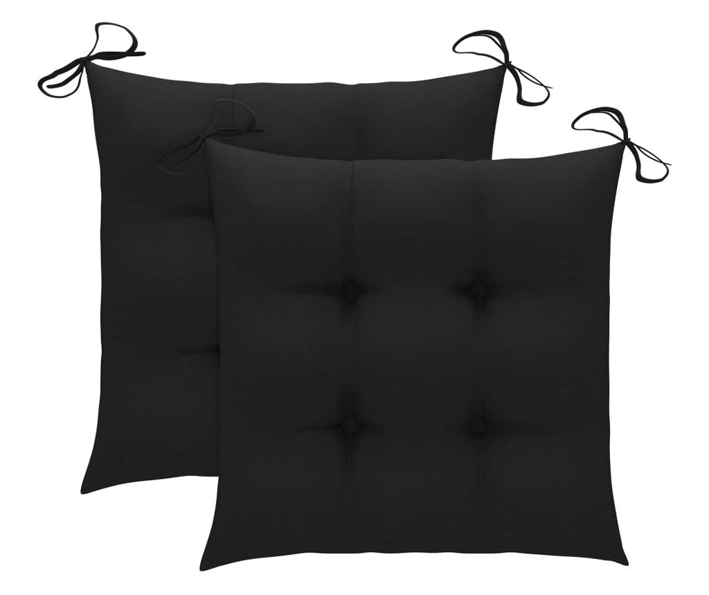 Градински сгъваеми столове, 2 бр., с възглавници, бамбук - 6