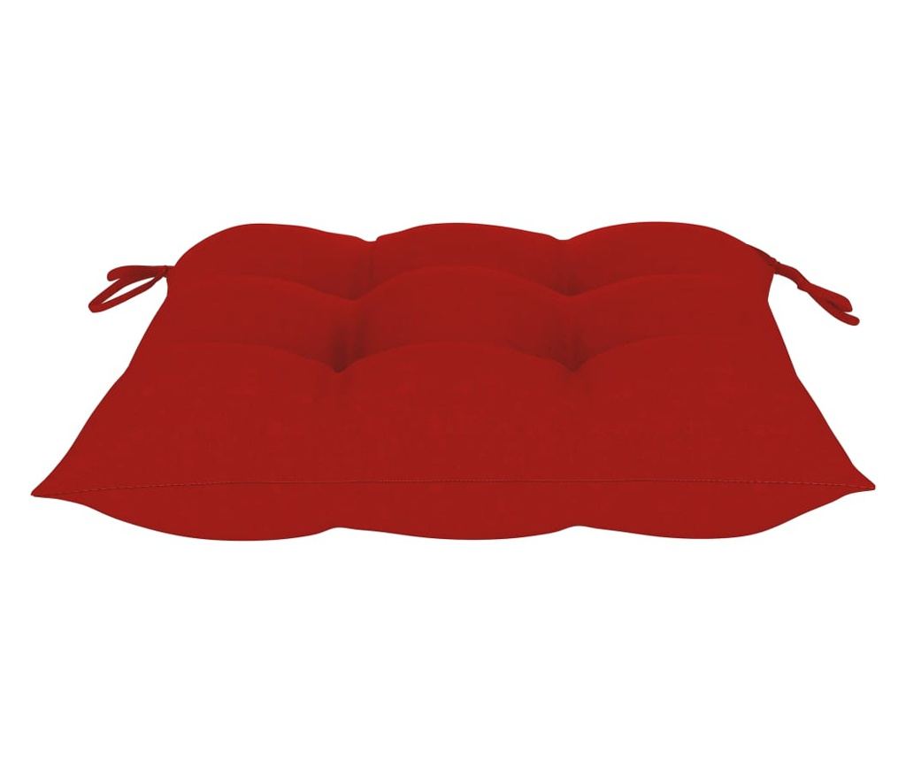 Градински столове с възглавници, 2 бр., Масивно дърво тиково дърво - 9