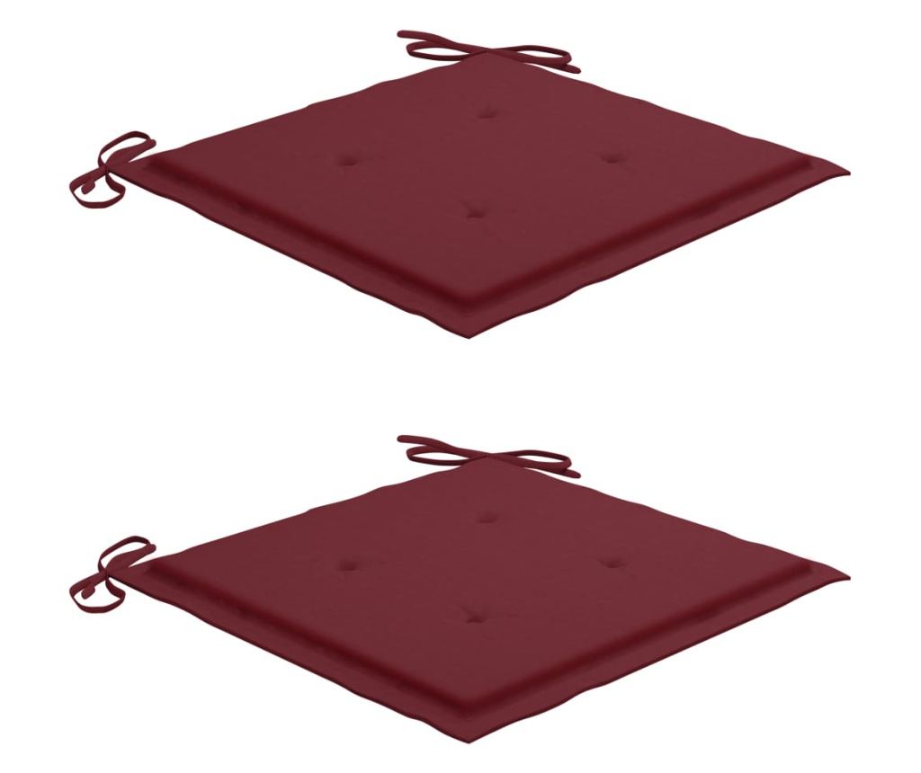 Záhradné stoličky s poduškami, 2 ks, masívne teakové drevo - 6