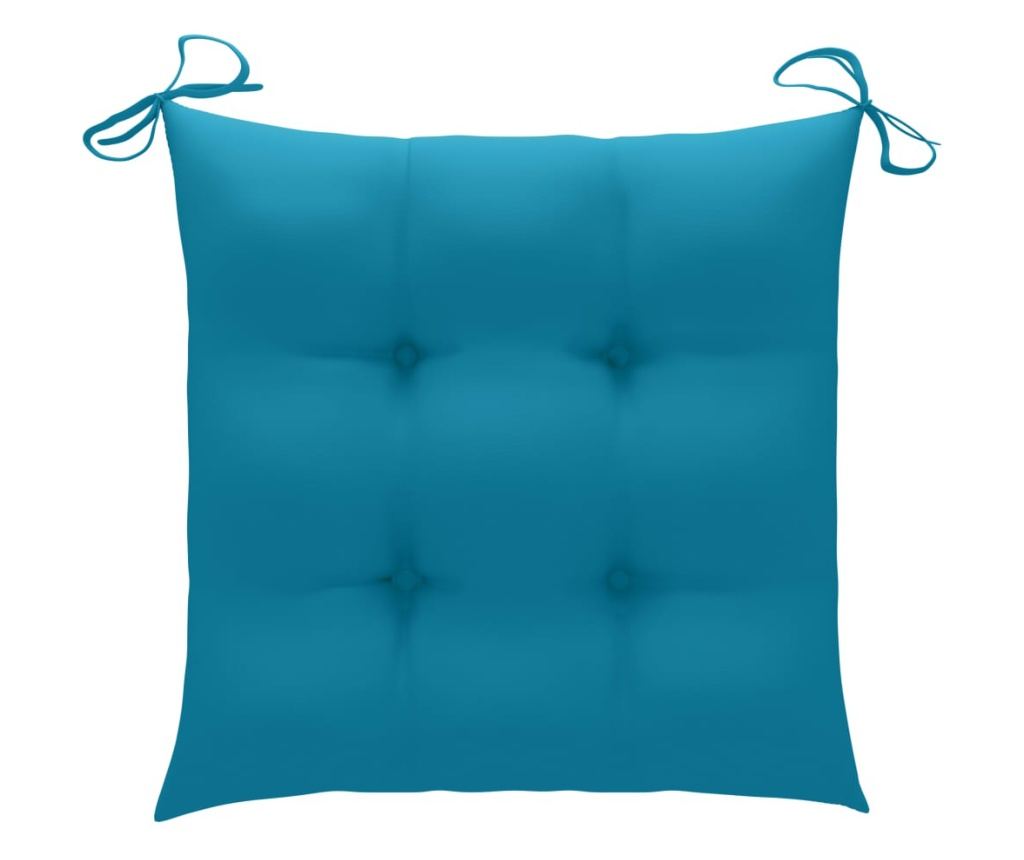 Сгъваеми градински столове с възглавнички, 4 бр., масивно акациево дърво - 10