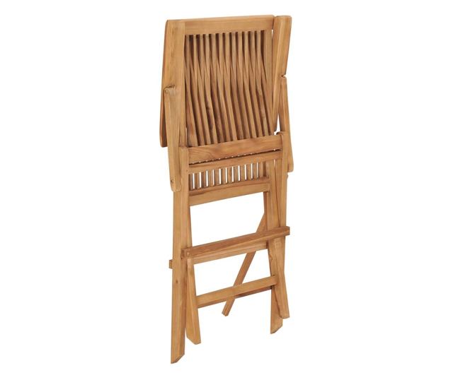 Градински столове с възглавници, 2 бр., Черен, Масивен тик