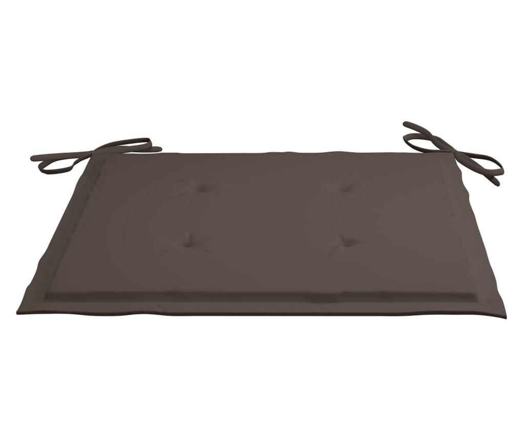 Градински столове с възглавници в цвят таупе, 2 бр., Масивно тиково дърво - 10