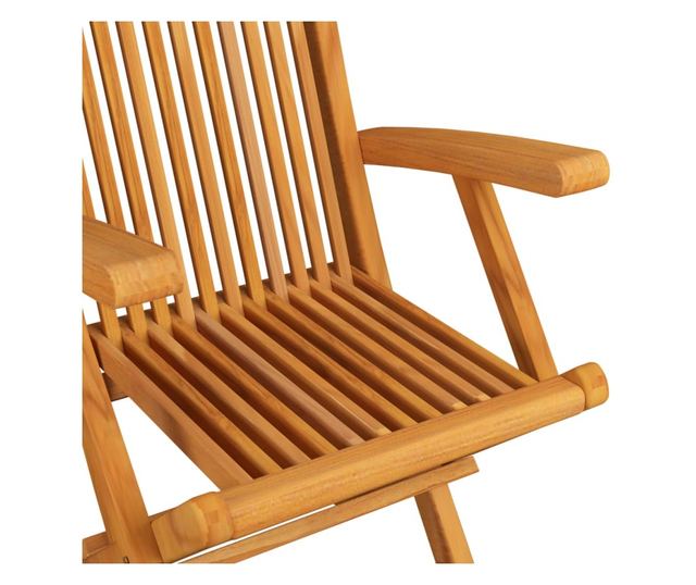 Градински столове с възглавници, 6 бр., Зелени, Масивно тиково дърво