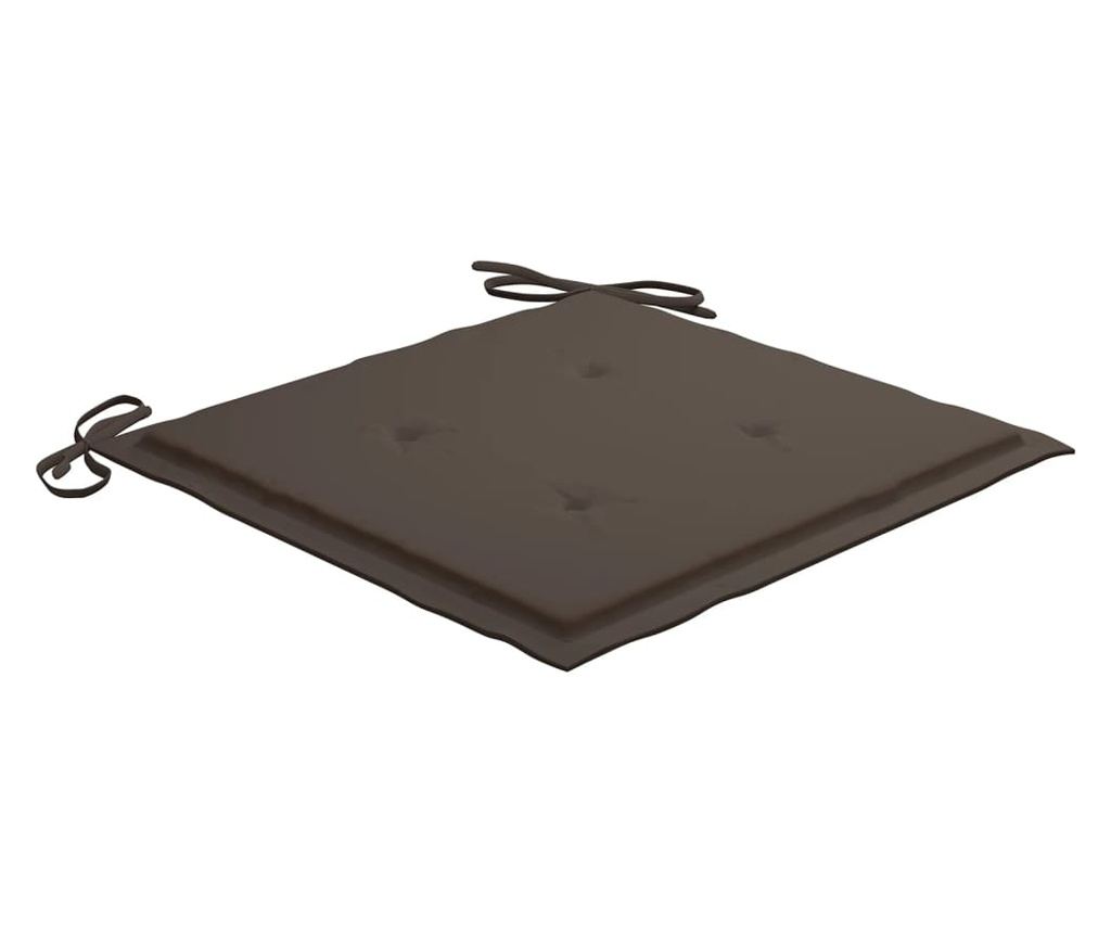 Градински възглавници за седалка, 4 бр., Таупе сиво, 40x40x3 см - 4