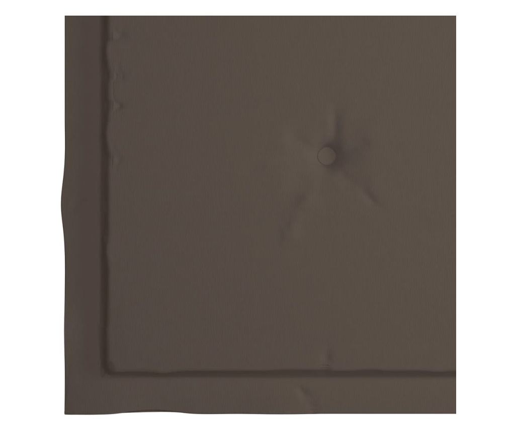 Градински възглавници за седалка, 4 бр., Таупе сиво, 40x40x3 см - 6