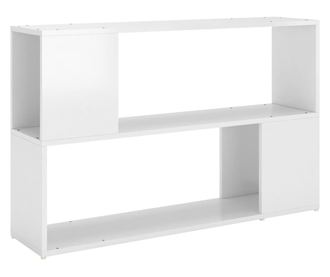 magasfényű fehér forgácslap könyvszekrény 100 x 24 x 63 cm