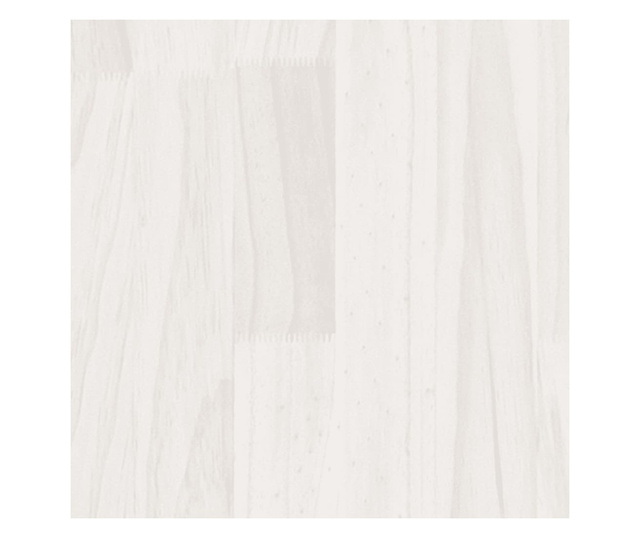 Ζαρντινιέρα Λευκή 110 x 31 x 70 εκ. από Μασίφ Ξύλο Πεύκου