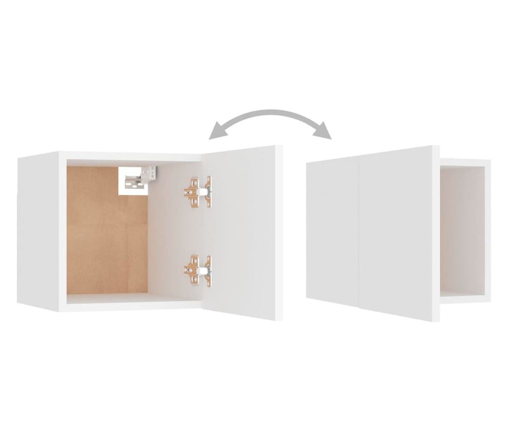 Set TV ormarića, 8 komada, bijeli, iverica - 10