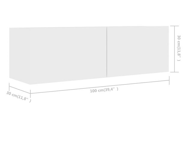 Set za TV, 6 dijelova, bijela, PAL