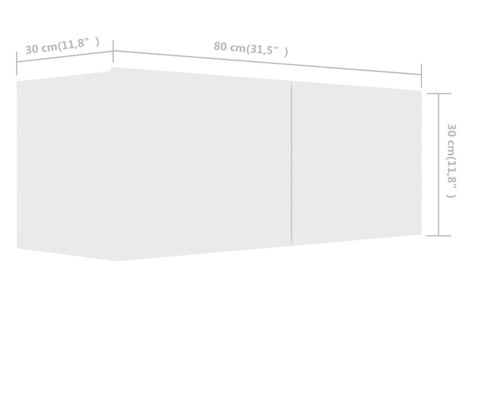 Set TV ormarića, 6 dijelova, bijela, iverica - 7