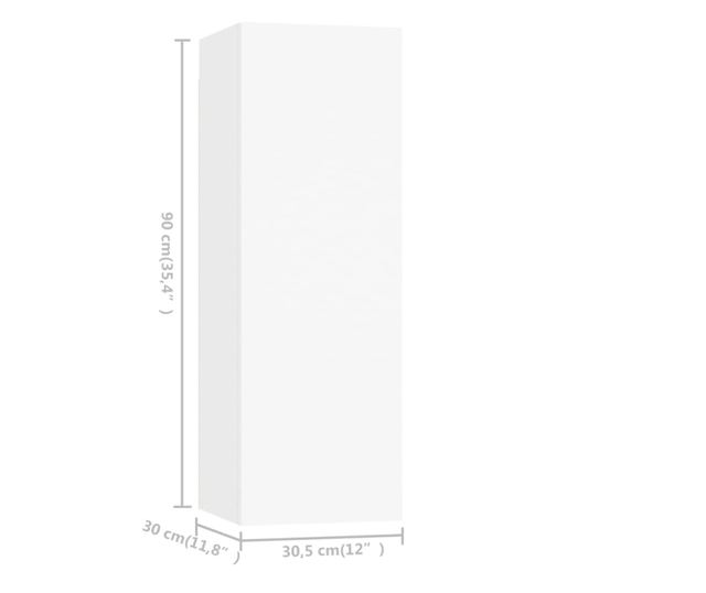 Set TV ormari, 5 komada, bijela, PAL