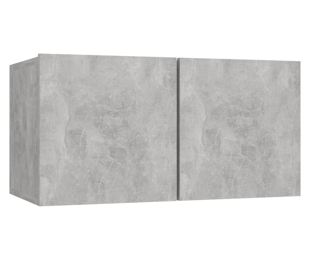 TV Ormarić Set, 6 Komada, Betonsko Siva, Iverica - 4