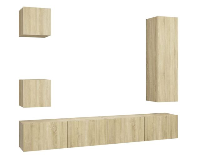 Set TV ormarića, 5 komada, sonoma hrast, MDF