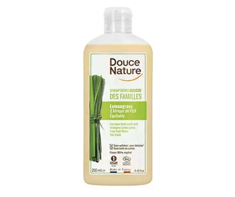 Naravni gel in šampon za tuširanje, limonska trava, 250 ml (ekološko)
