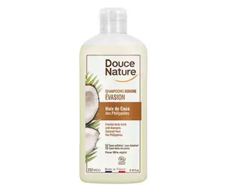 Naravni gel in šampon za tuširanje, kokos, 250 ml (ekološko)