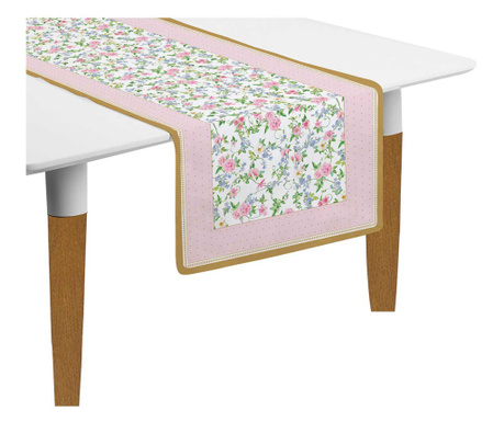 Pamut rózsás asztali futó 45x140 cm 2db-os