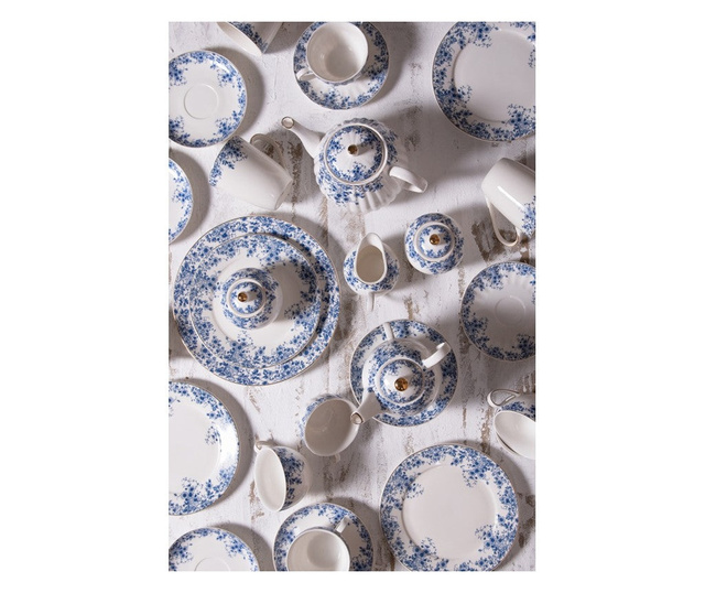 Bellflower Blue porcelán lapostányér
