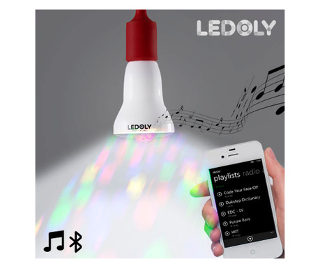 Многоцветна Блутут LED Крушка с Говорител Ledoly C1000