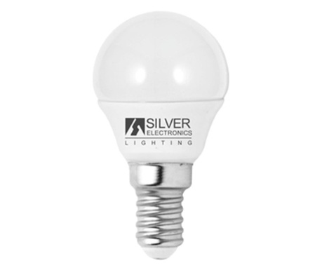 Сферична LED крушка за лампа Silver Electronics Eco E14 5W Бяла светлина - 3000K