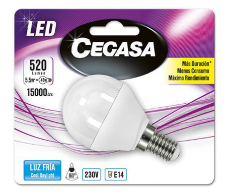 Сферична LED крушка за лампа Cegasa E14 5,5 W A+