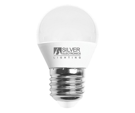 Сферична LED крушка за лампа Silver Electronics 960727 E27 7W Топла светлина - 3000K