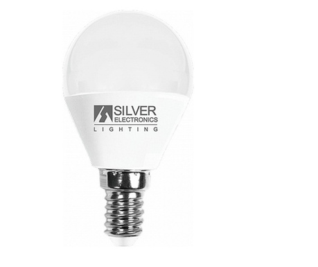 Сферична LED крушка за лампа Silver Electronics E14 7W Топла светлина - 3000K