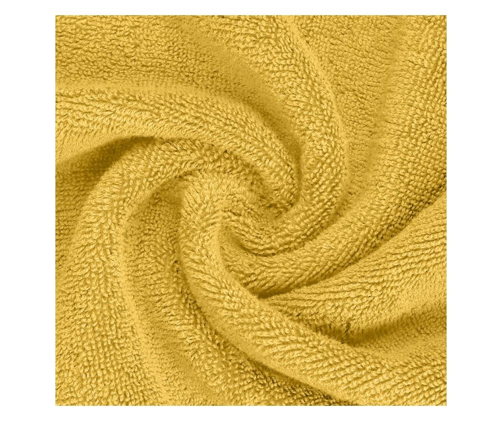 Prosop de fata 550 g/mp din bumbac 100%, dublu fir, Soft, Galben, 50/90 cm Sofi 50x90 cm - 4