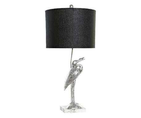 Настолна лампа DKD Home Decor Черен Сребро полиестер Акрилен Смола (33 x 33 x 74 cm)