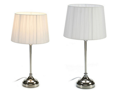 Настолна лампа Сребрист Бял Стомана (24 x 45 x 24 cm)