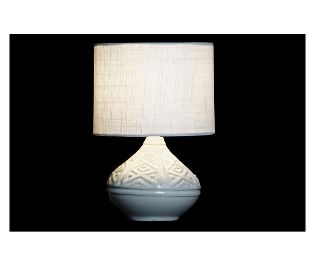 Настолна лампа DKD Home Decor 25W Бежов Бял 220 V Ikat (2 броя) (20 x 20 x 30 cm)