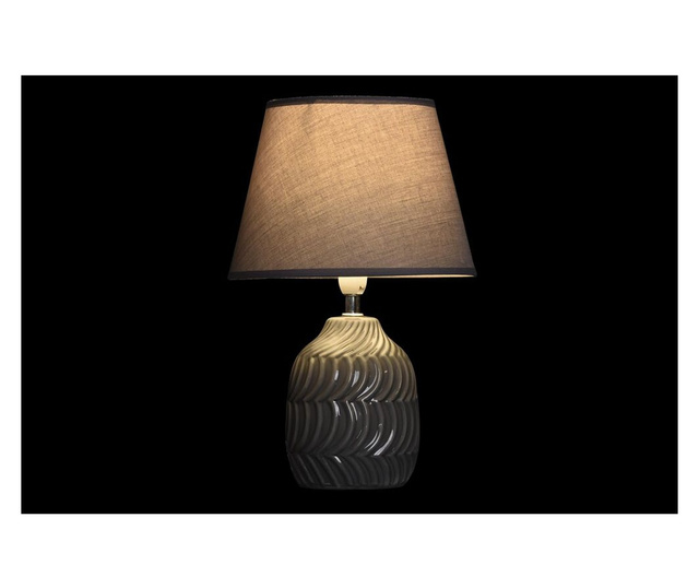 Настолна лампа DKD Home Decor 25W Вълни Тъмно сив Светло сив 220 V Ориенталски (22 x 22 x 34 cm) (2 броя)